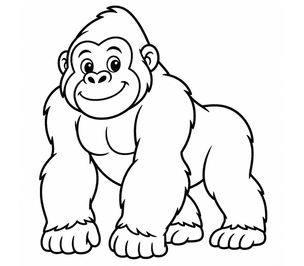 Gorilla coloring page
