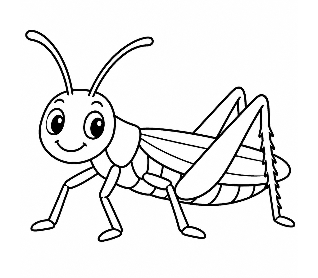Grasshopper coloring page