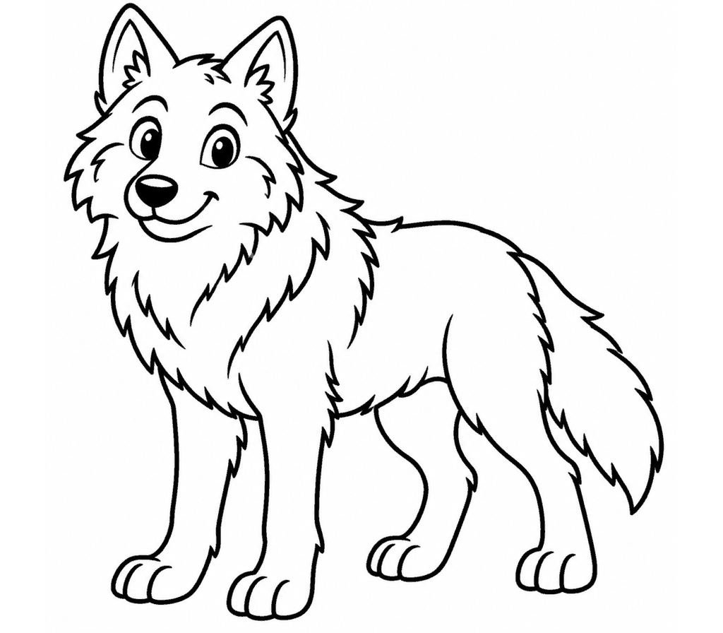 Gray Wolf coloring page