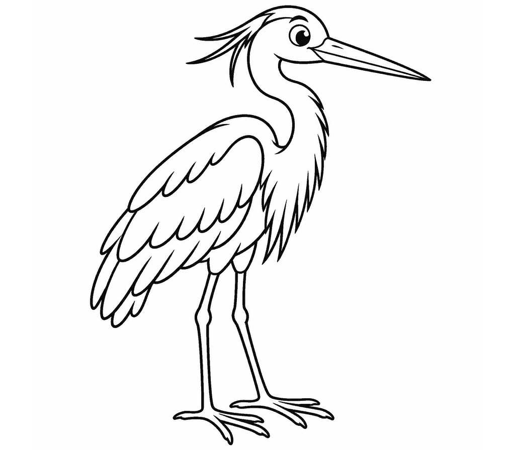 Great Blue Heron coloring page