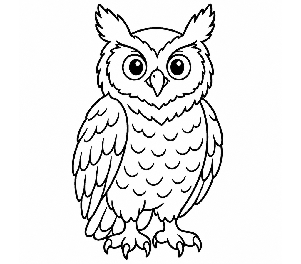 Great Horned Owl coloring page
