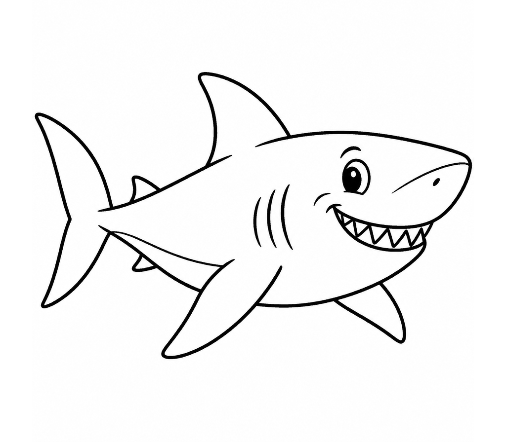 Great White Shark coloring page