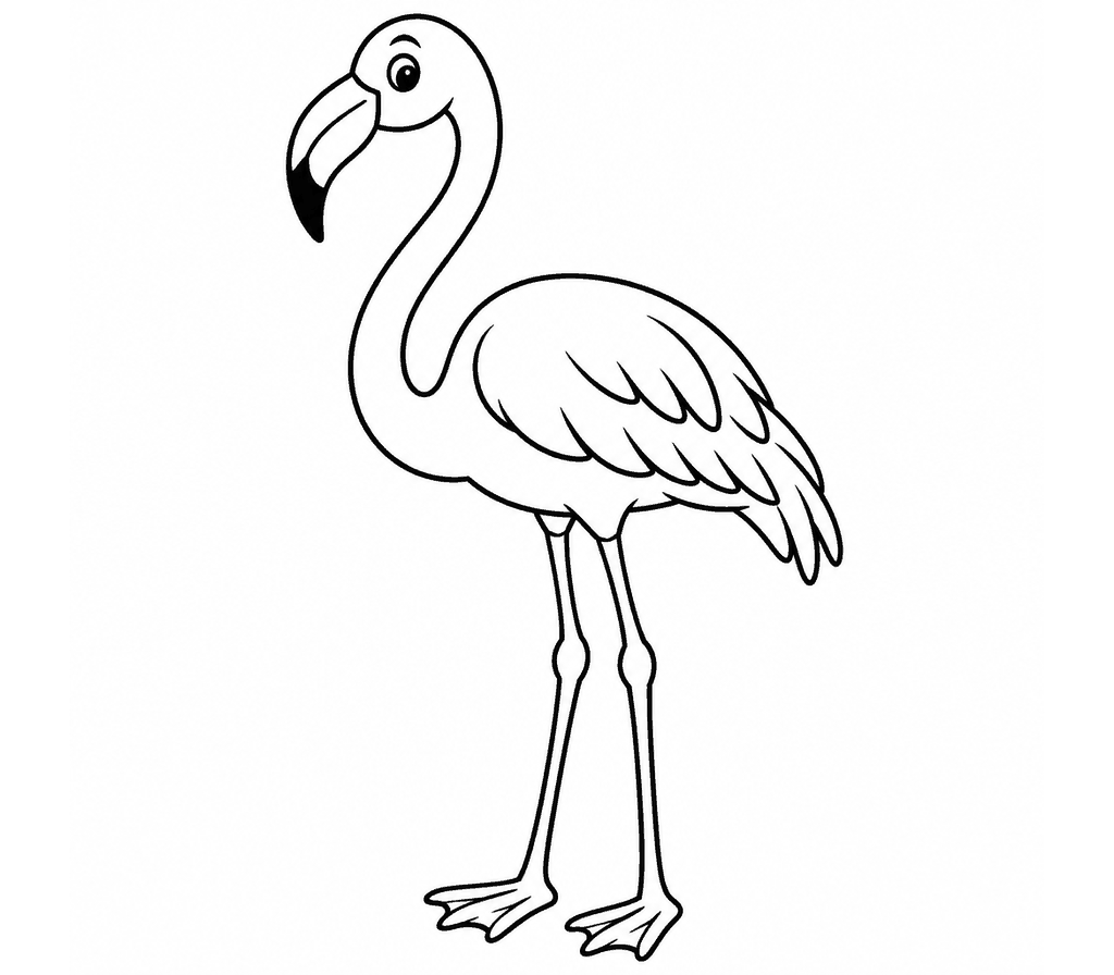 Greater Flamingo coloring page