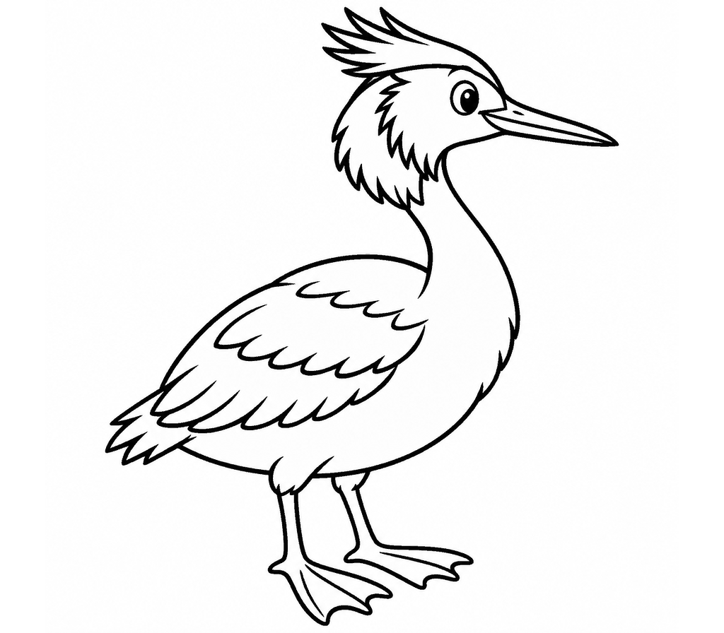 Grebe coloring page