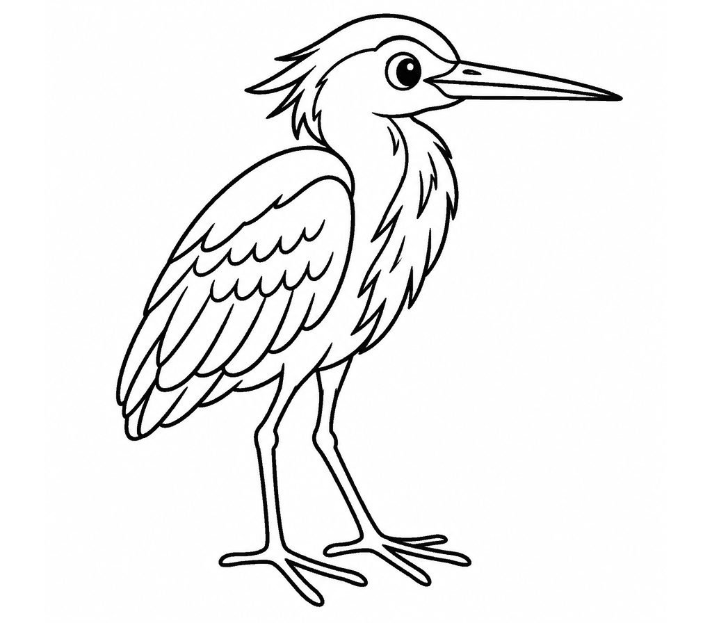 Green Heron coloring page