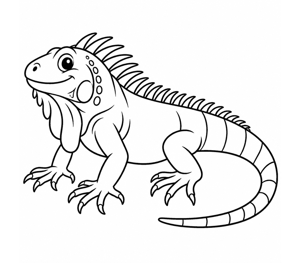 Green Iguana coloring page