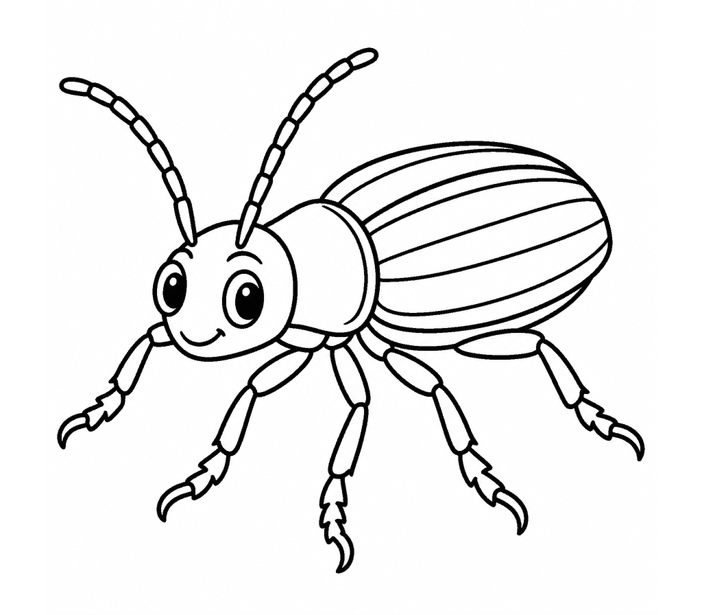 Ground Beetle coloring page