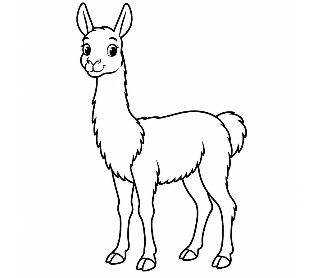 Guanaco coloring page
