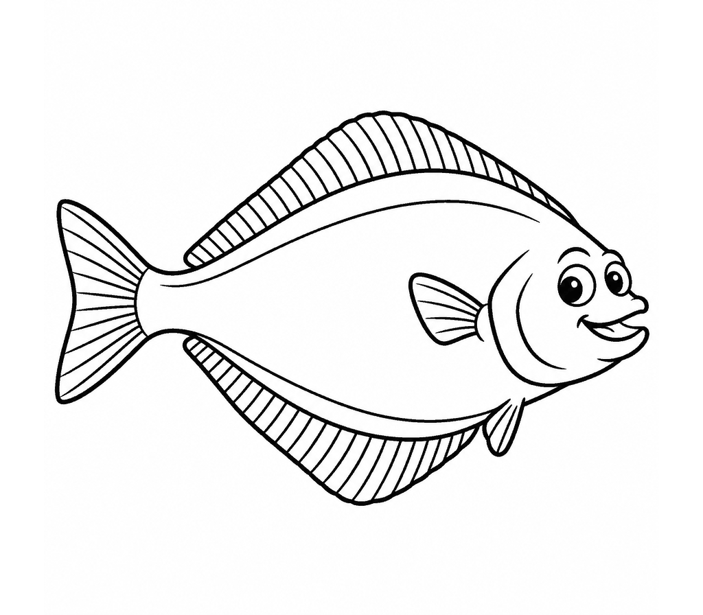 Halibut coloring page