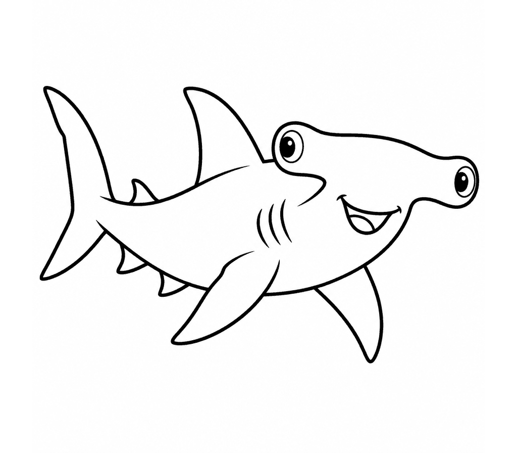 Hammerhead Shark coloring page