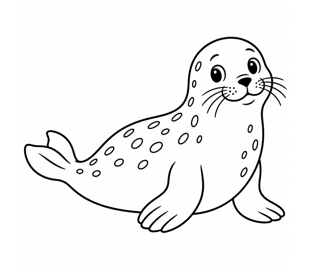 Harbor Seal coloring page