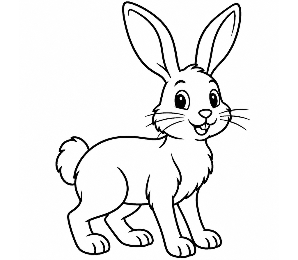 Hare coloring page