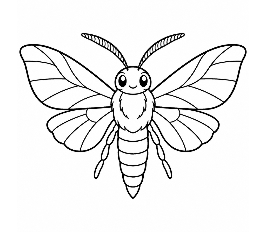 Hawk Moth coloring page