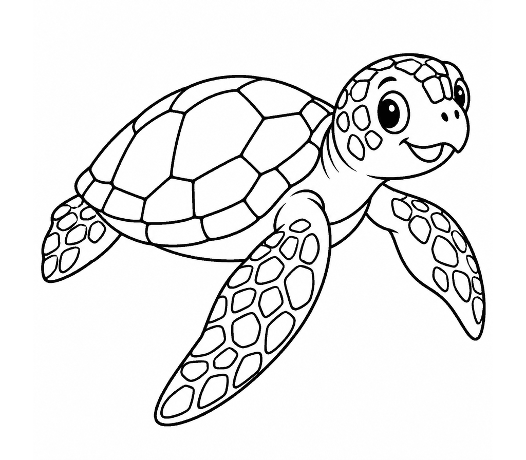 Hawksbill Sea Turtle coloring page