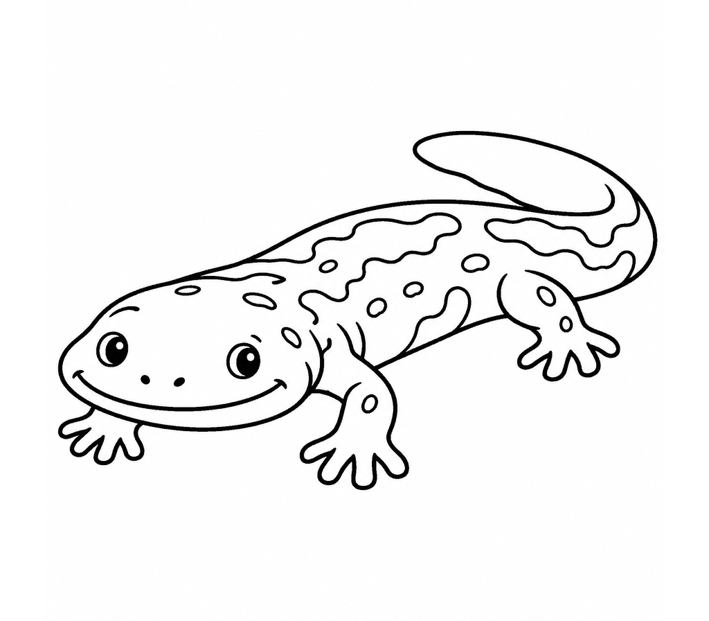 Hellbender coloring page