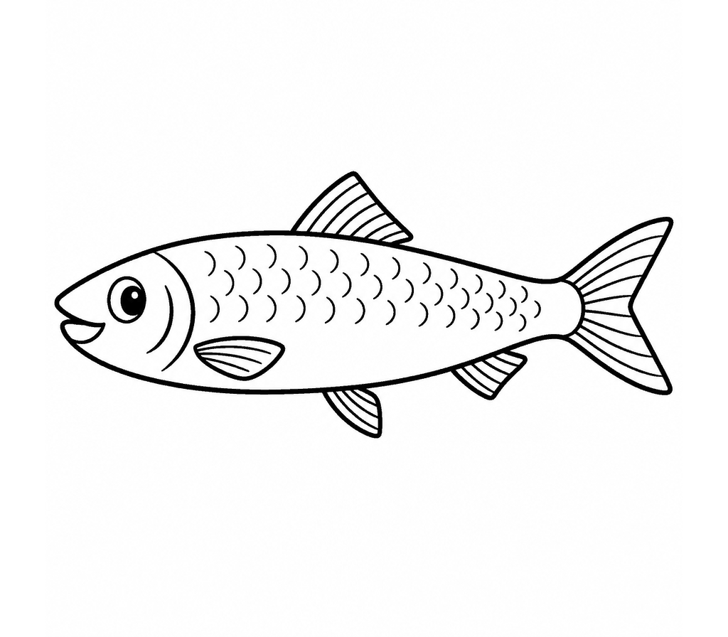 Herring coloring page