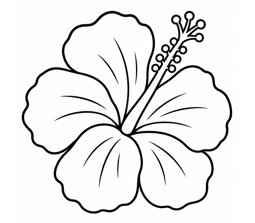 Hibiscus coloring page