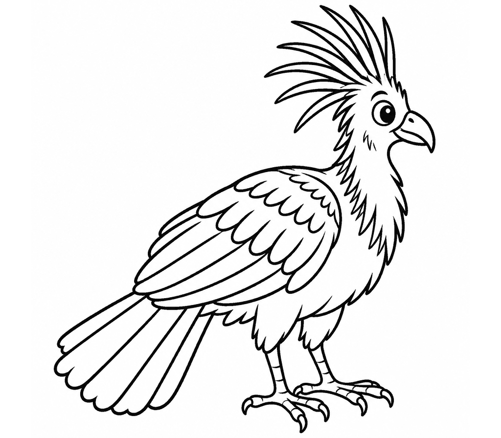 Hoatzin coloring page