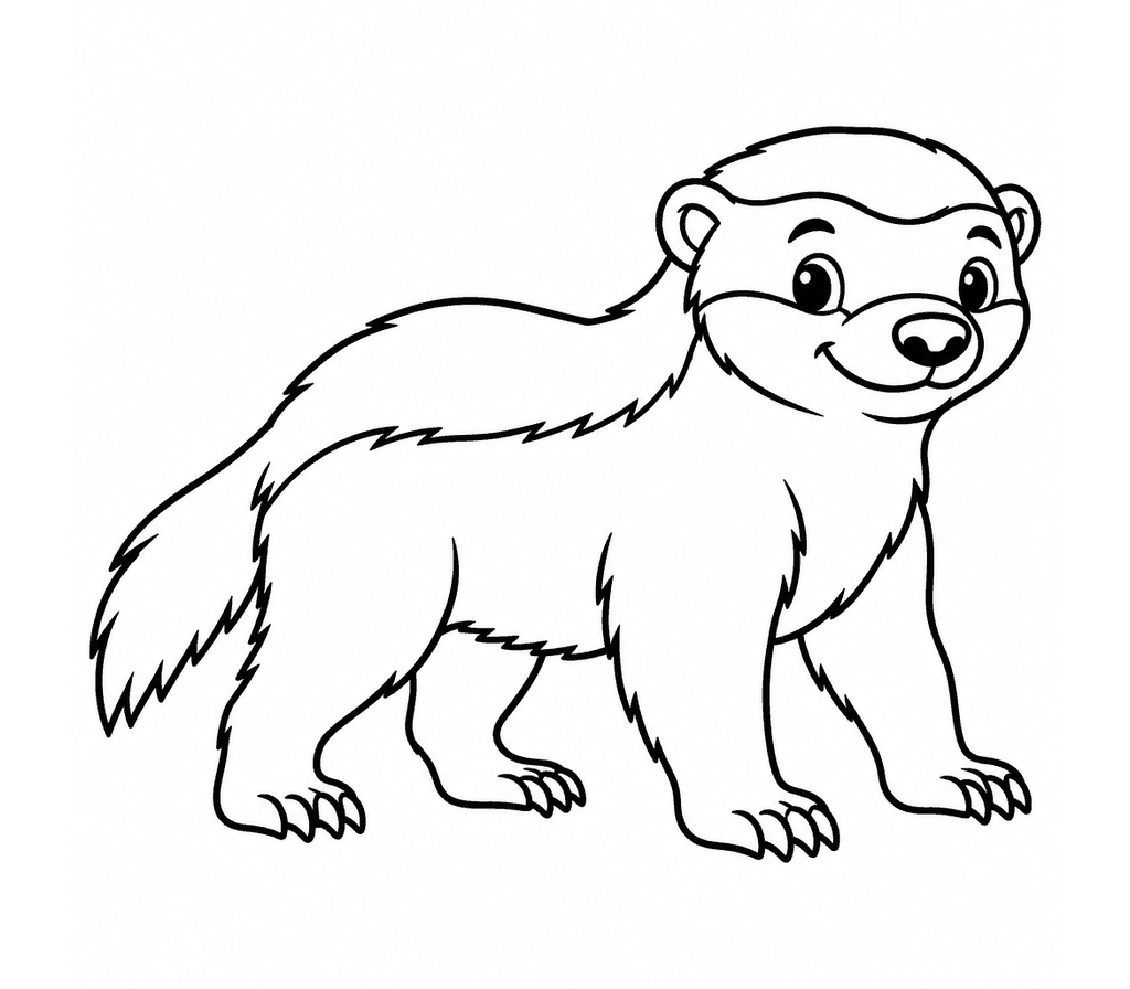 Honey Badger coloring page