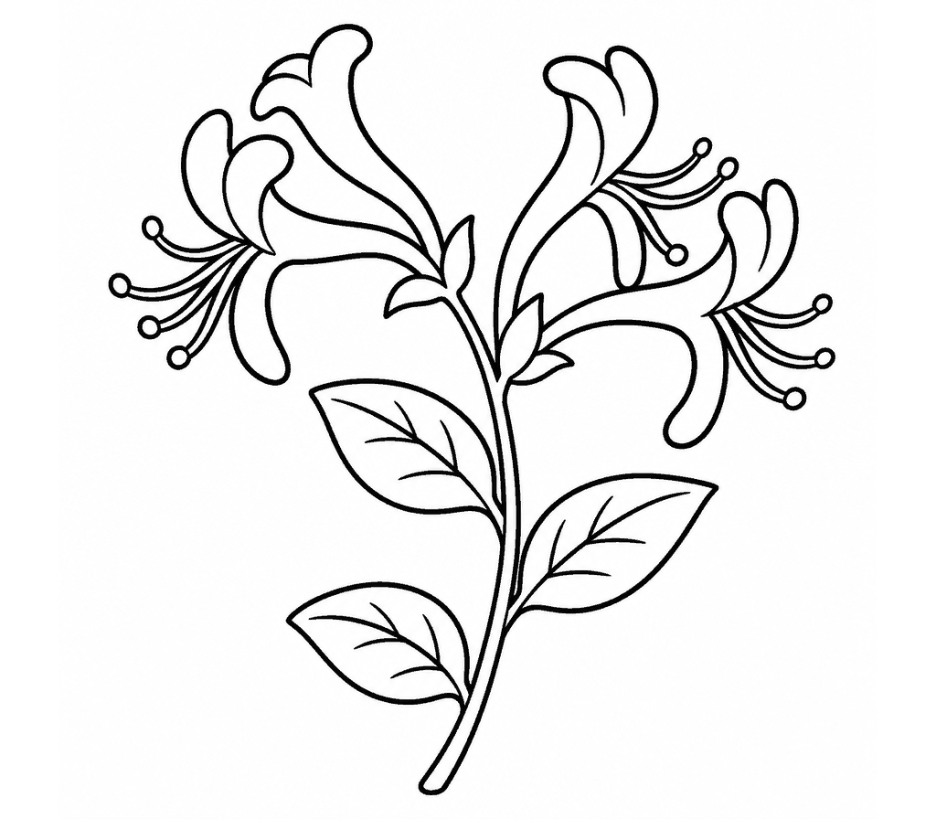 Honeysuckle coloring page