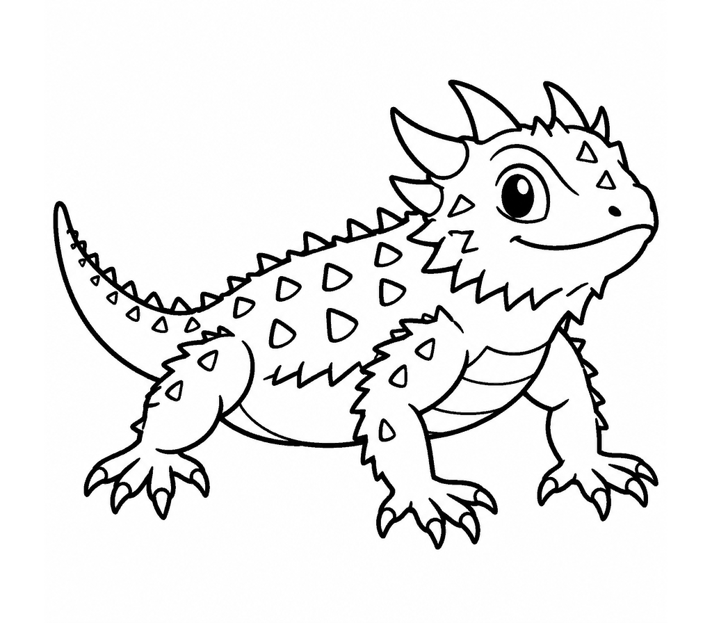 Horned Lizard coloring page