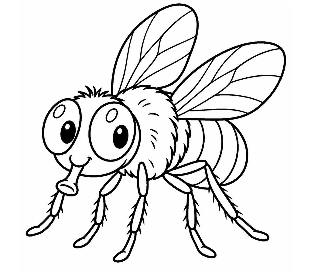 Housefly coloring page