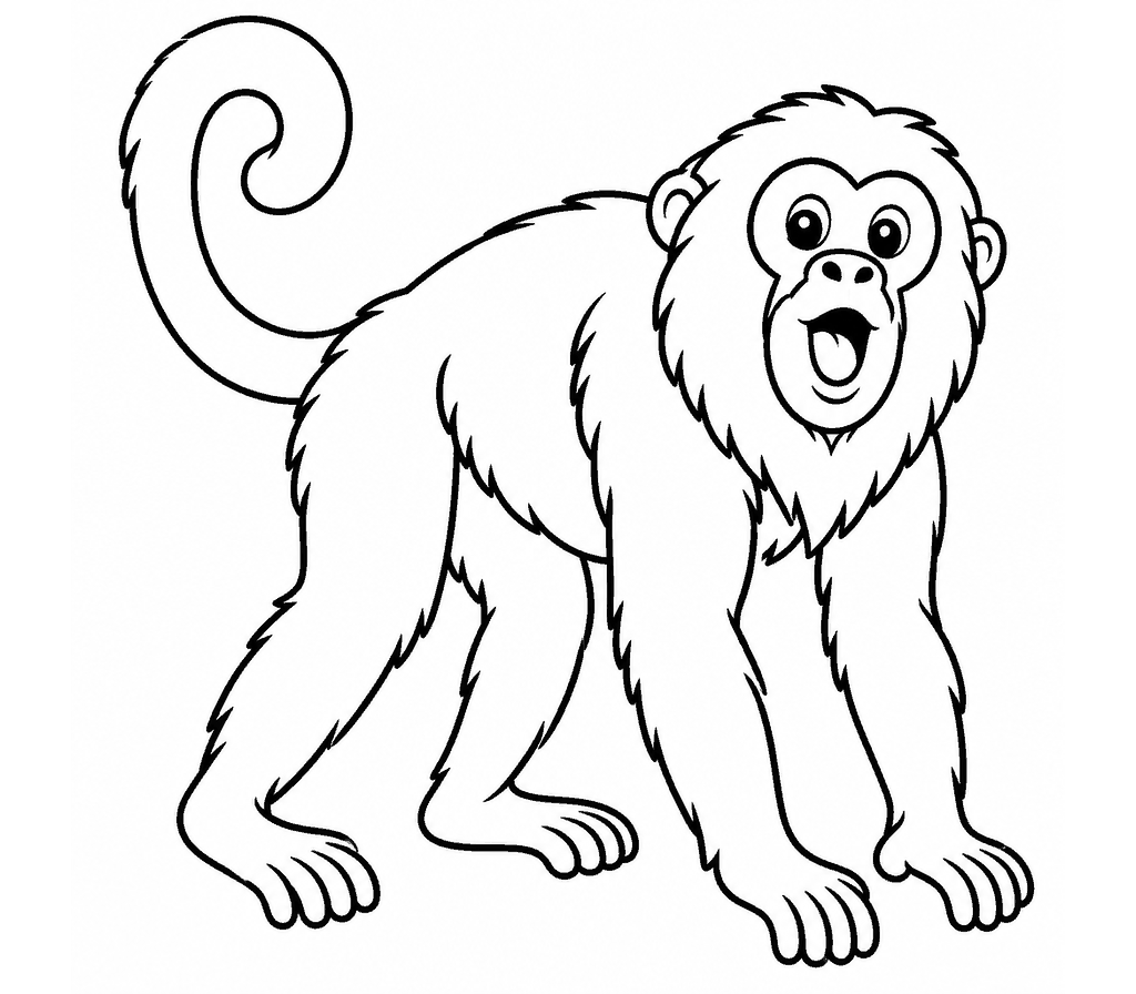 Howler Monkey coloring page