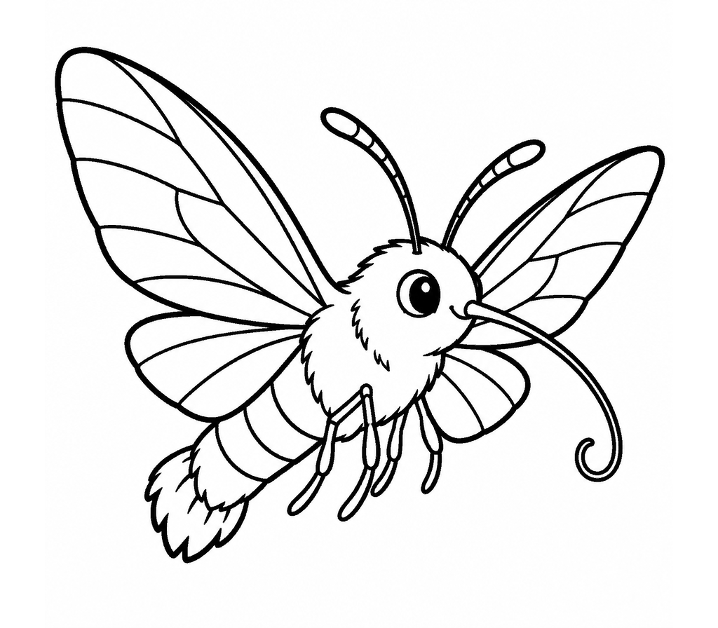 Hummingbird Hawk-Moth coloring page