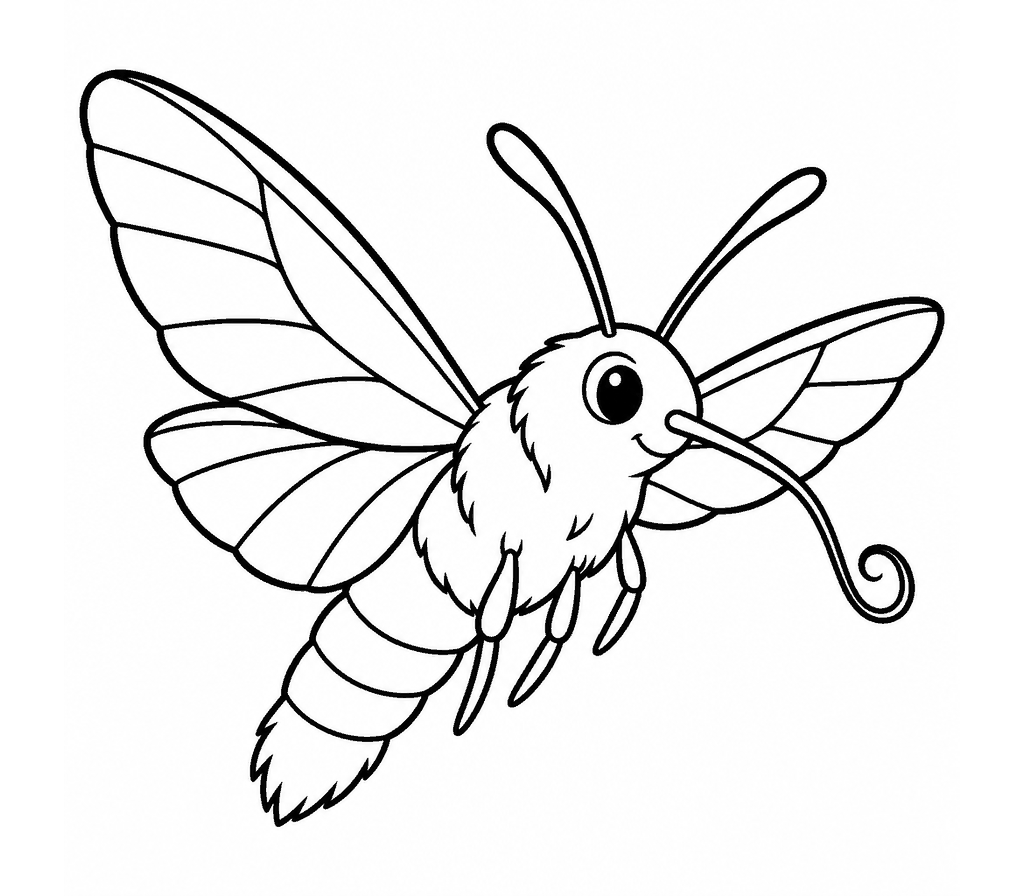 Hummingbird Moth coloring page