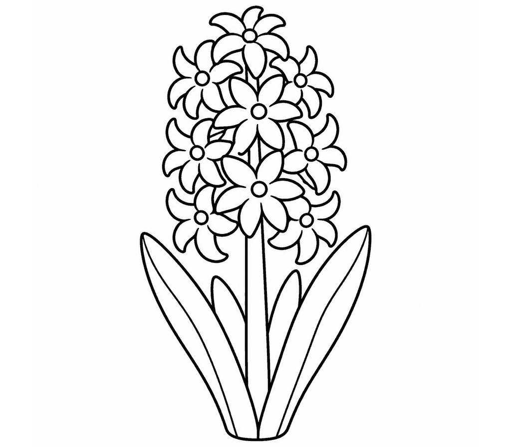 Hyacinth coloring page