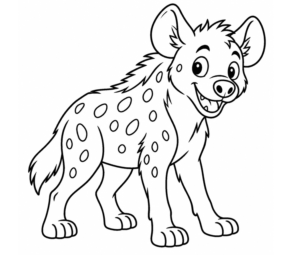 Hyena coloring page