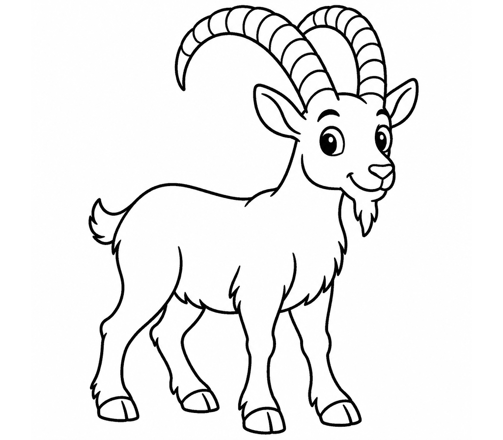 Ibex coloring page