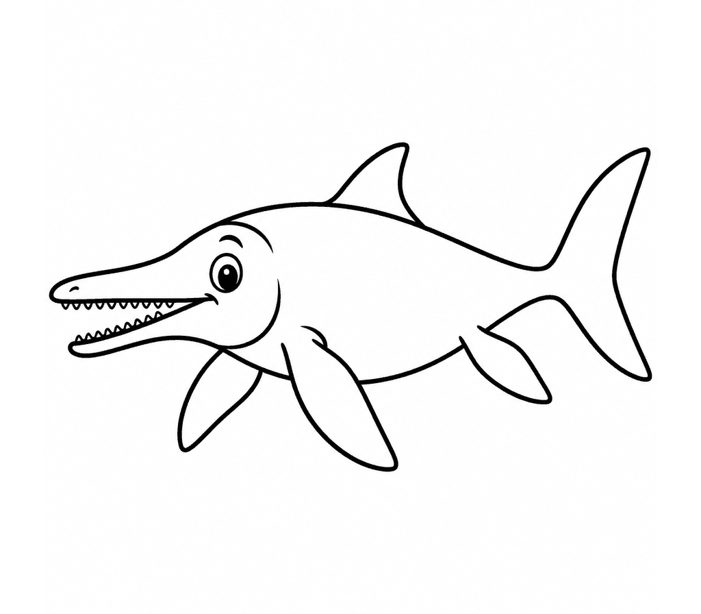 Ichthyosaurus coloring page