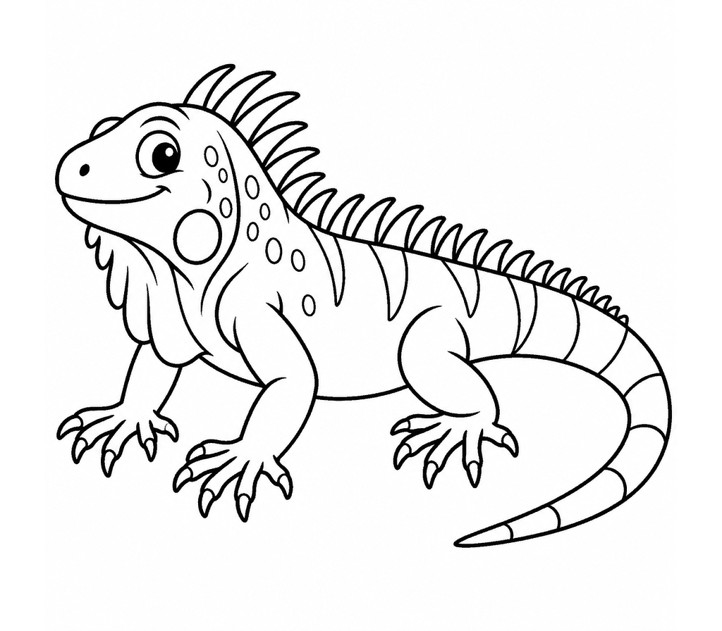 Iguana coloring page