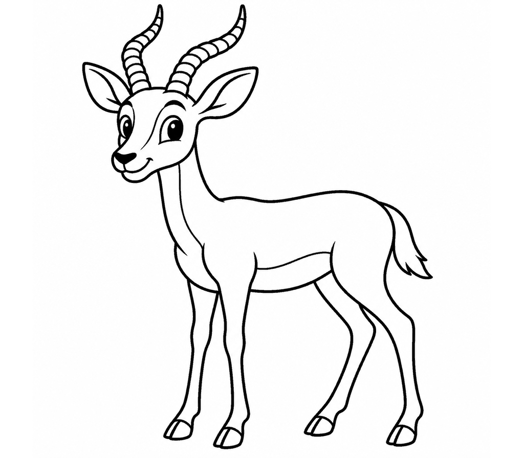 Impala coloring page