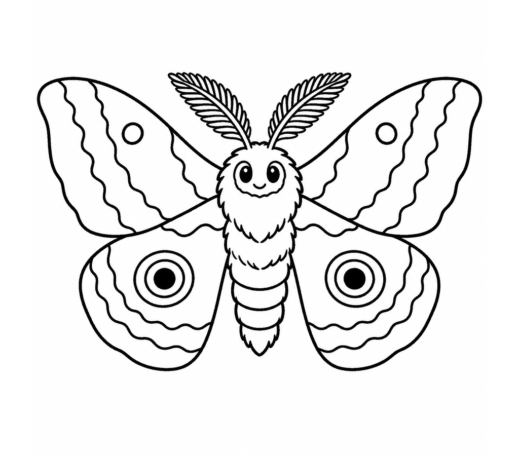 Io Moth coloring page
