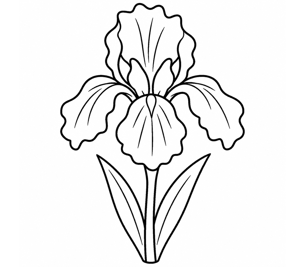 Iris coloring page