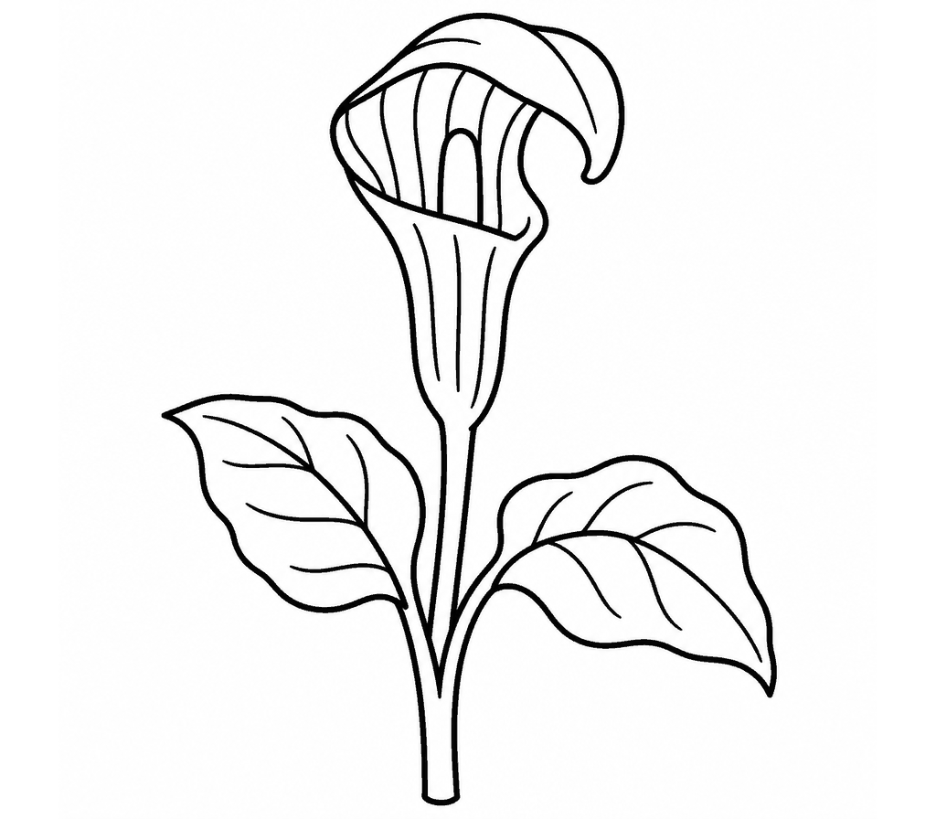 Jack-in-the-Pulpit coloring page