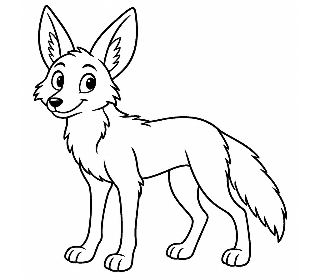 Jackal coloring page