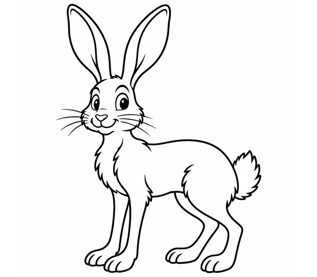 Jackrabbit coloring page