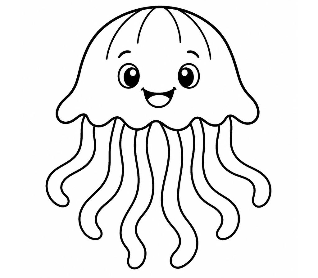 Jellyfish coloring page
