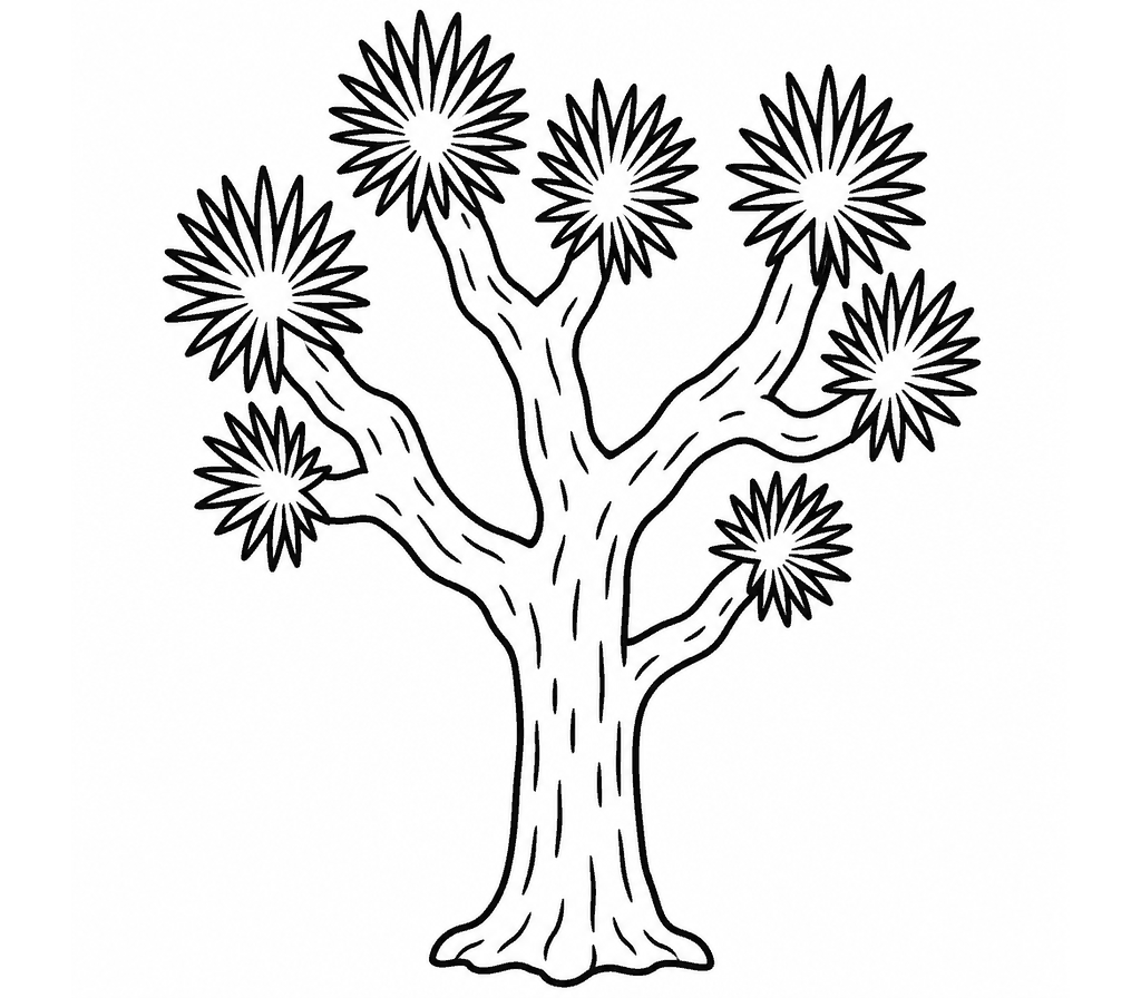 Joshua Tree coloring page