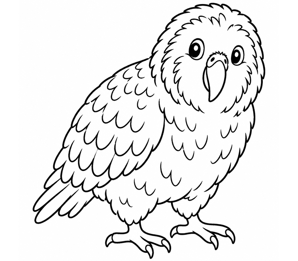 Kakapo coloring page