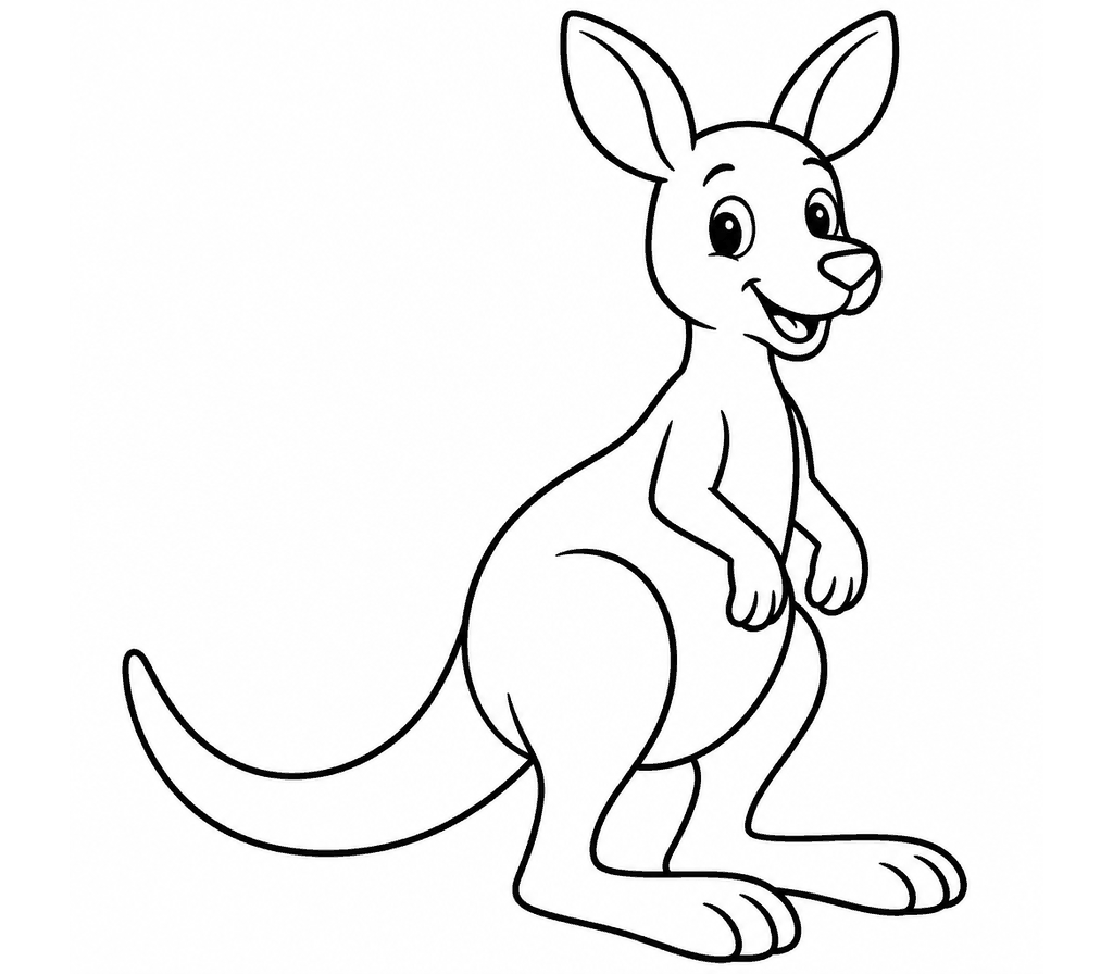 Kangaroo coloring page