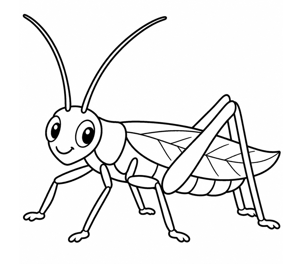 Katydid coloring page