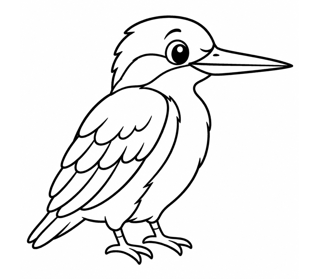 Kingfisher coloring page