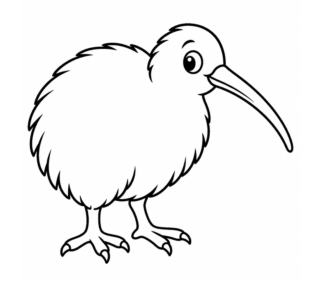 Kiwi coloring page