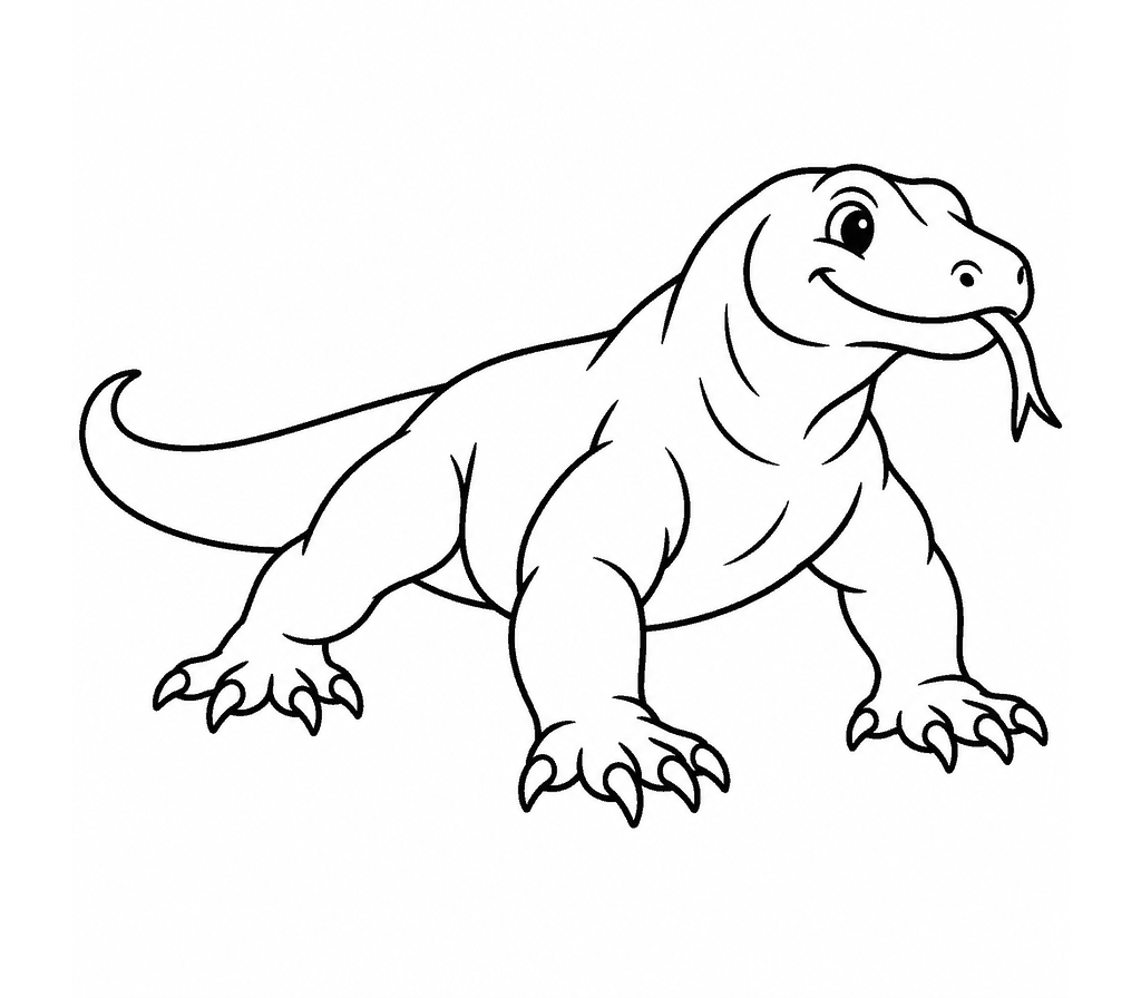 Komodo Dragon coloring page
