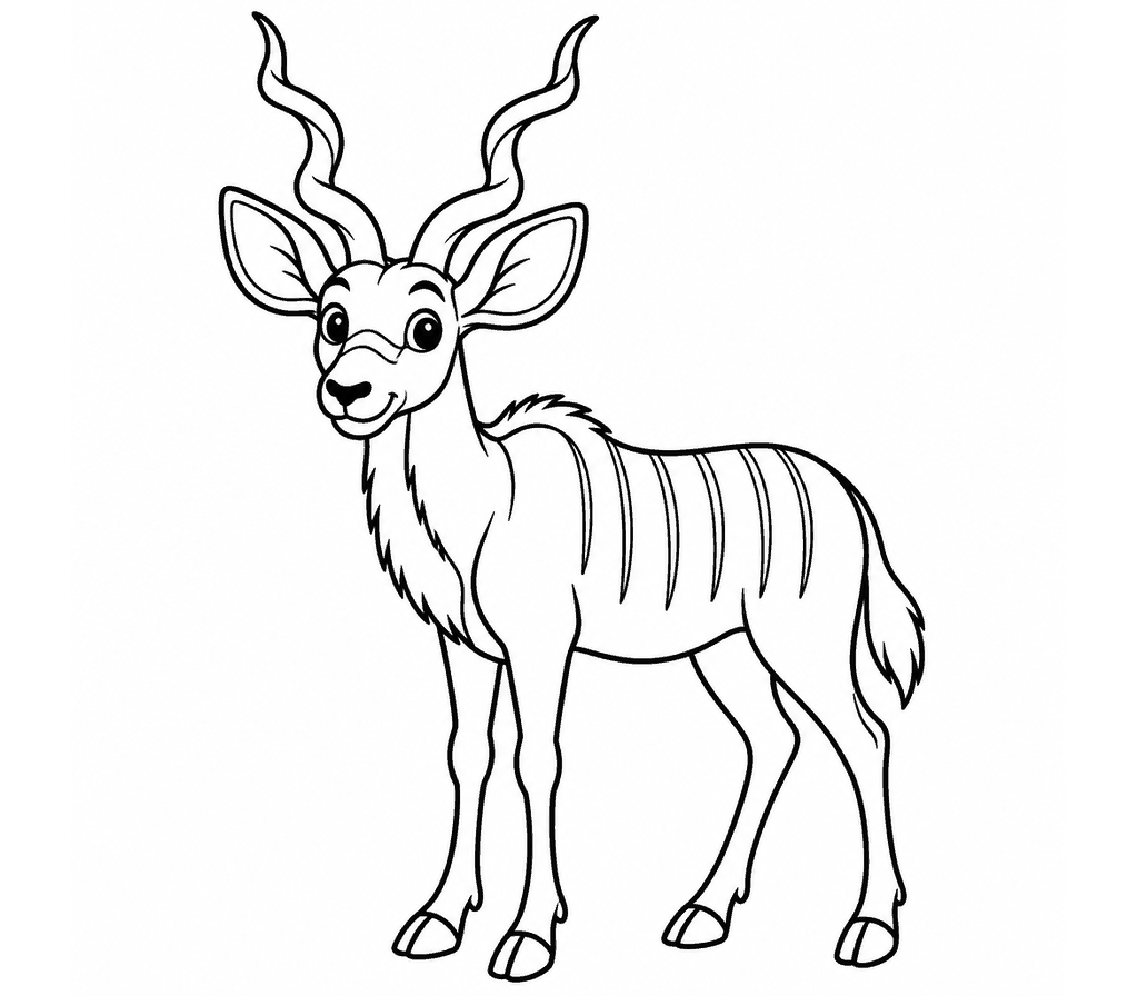 Kudu coloring page