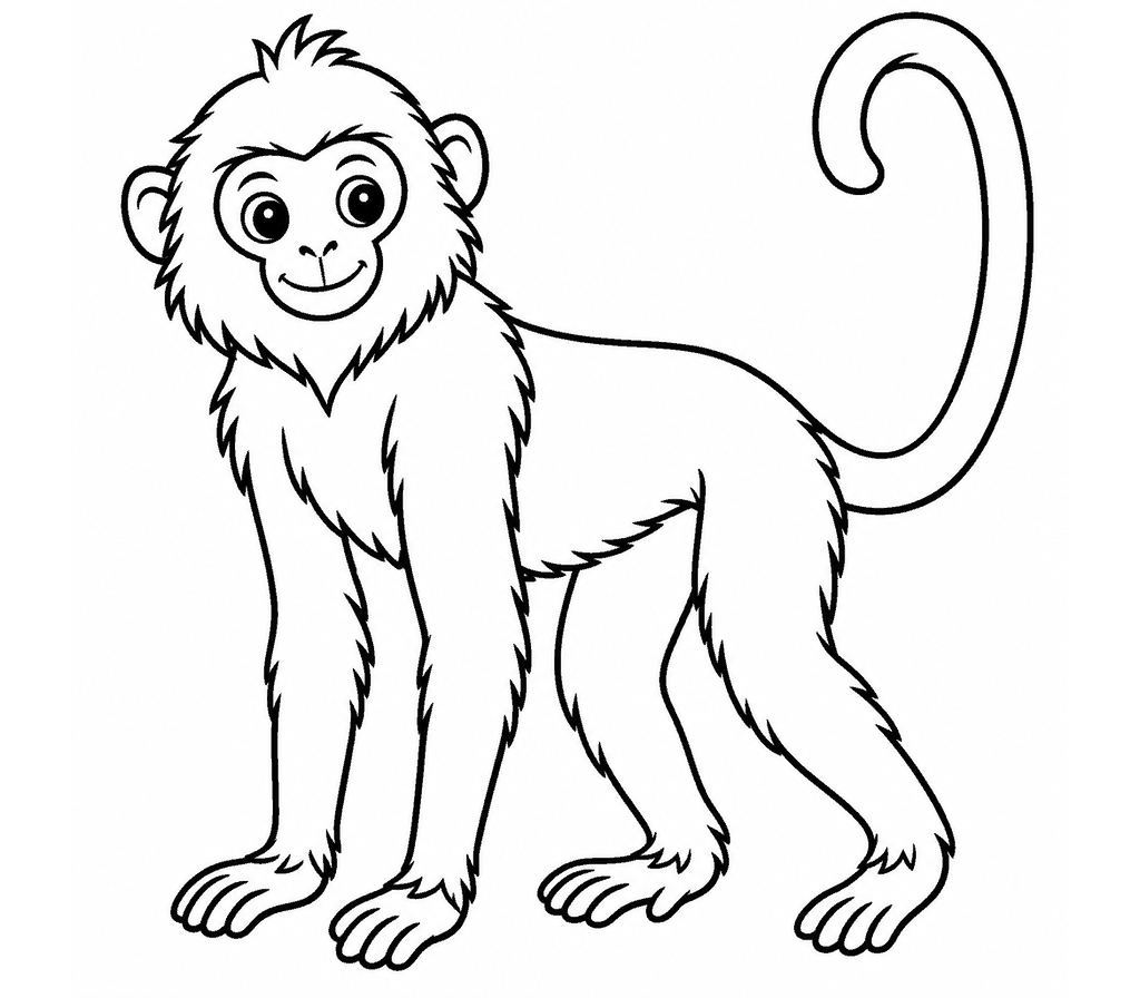 Langur coloring page
